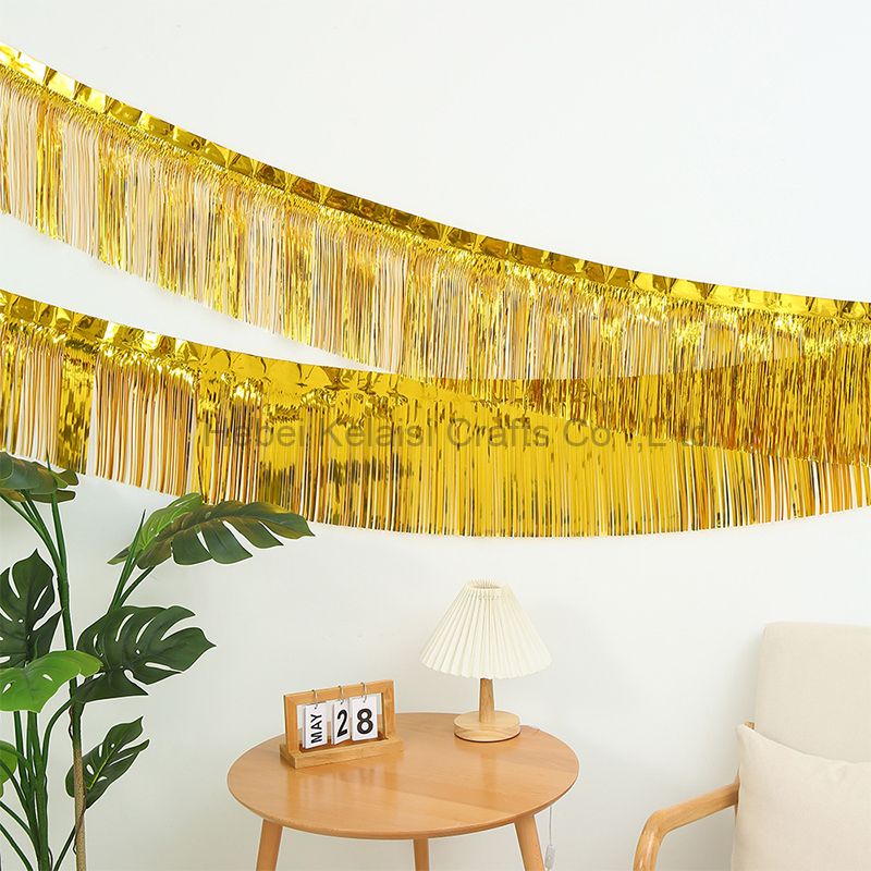 10 Feet Long Metallic Foil Fringe Garland