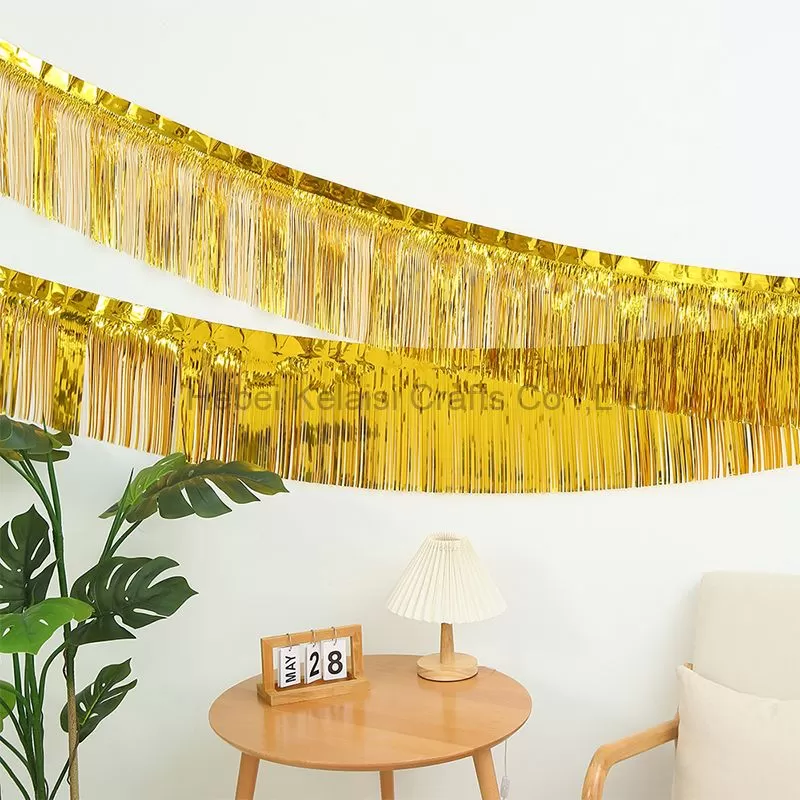 10 Feet Long Metallic Foil Fringe Garland