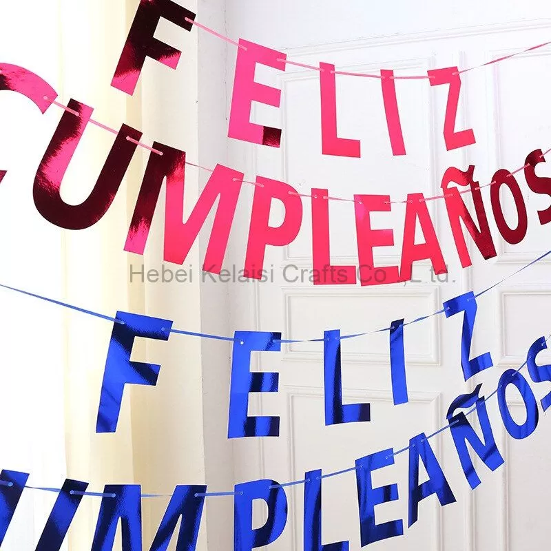 Colorful Spanish Happy Birthday FELIZ CUMPLEANOS banner
