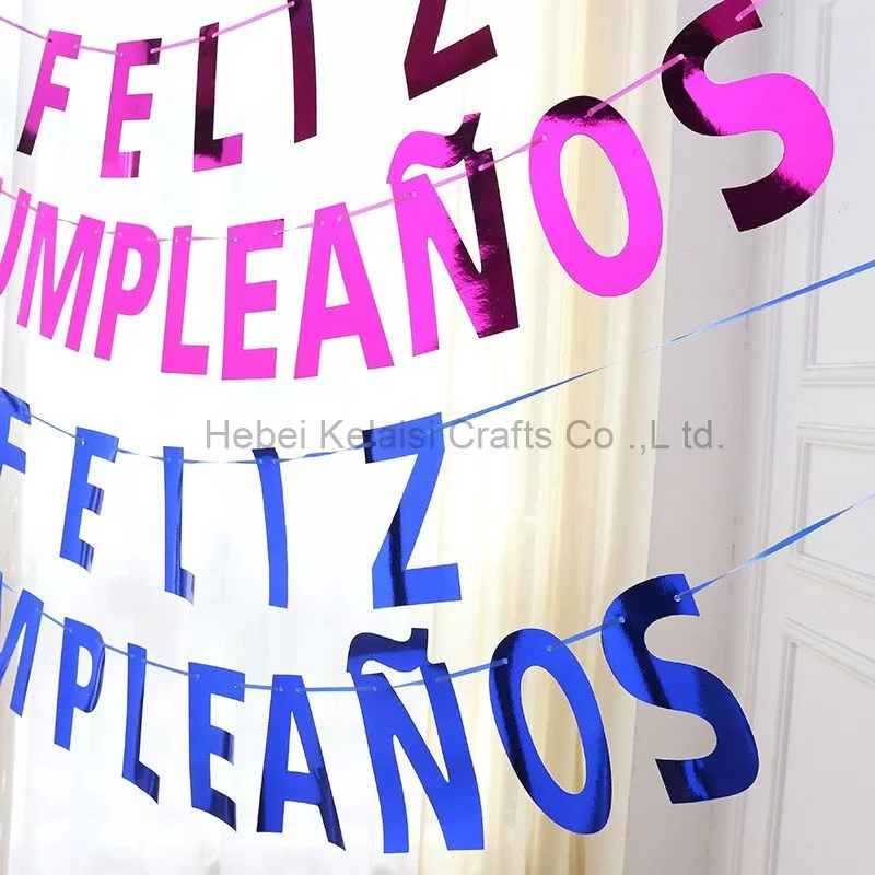 Colorful Spanish Happy Birthday FELIZ CUMPLEANOS banner