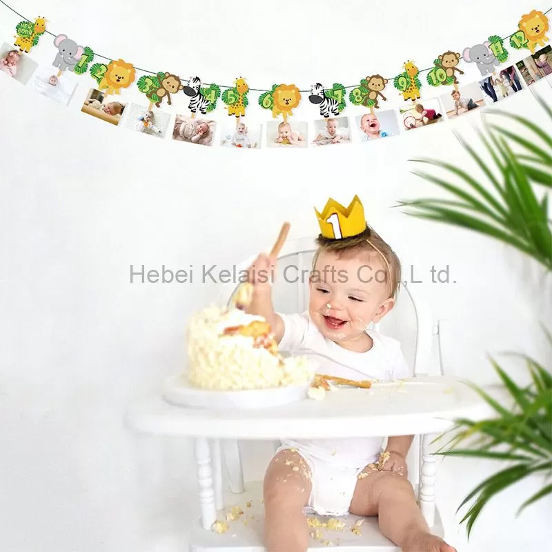 baby farm animal party photo banner