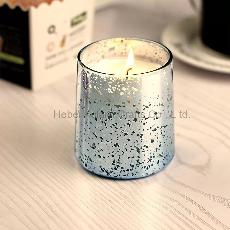 Electroplate Gold Glitter Glass Jar Scented Candles