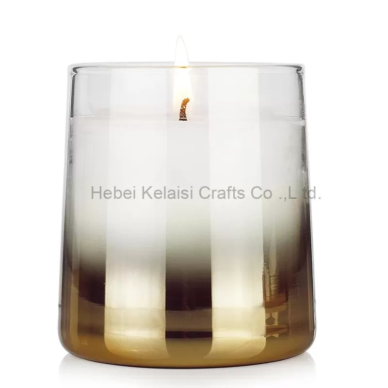 Gradient color Soy Wax Glass Jar Scented Candle