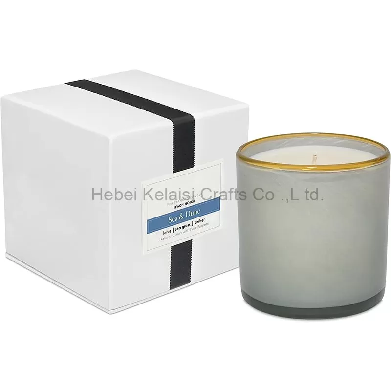 custom logo glass jar scented candle