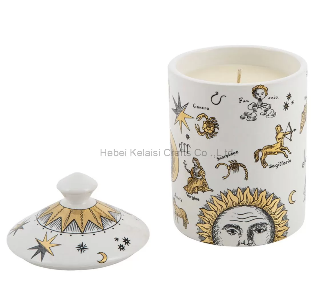 Custom Home Fragrance Ceramic Jar With Lid Scented Candle Wholesale