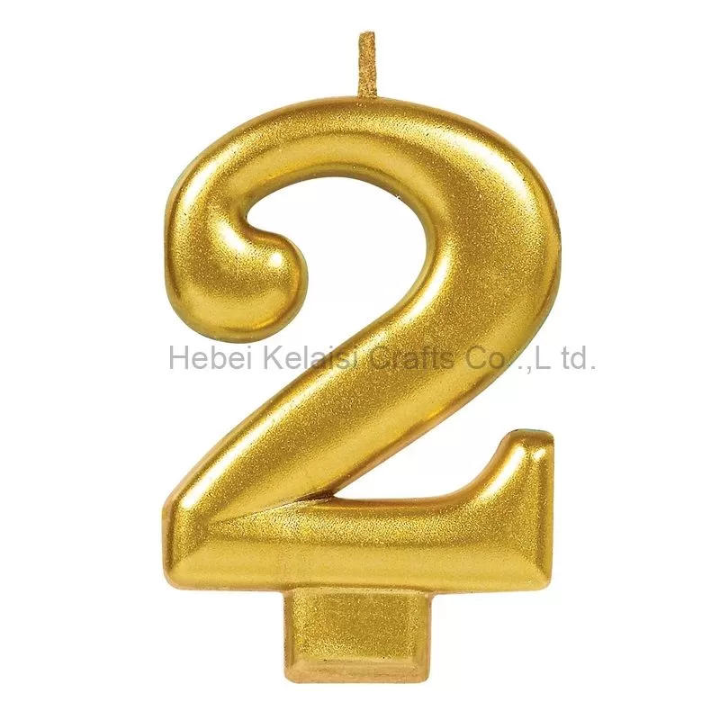 Fancy cake decoration number annual birthday candle