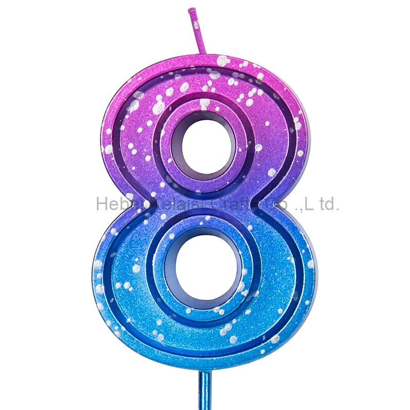 Wholesale High Quality multicolored number candles