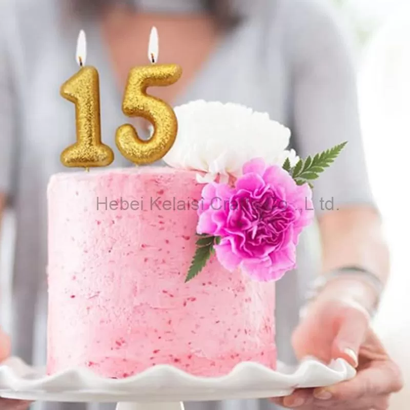 Luxury Golden Birthday Number Candle Sets