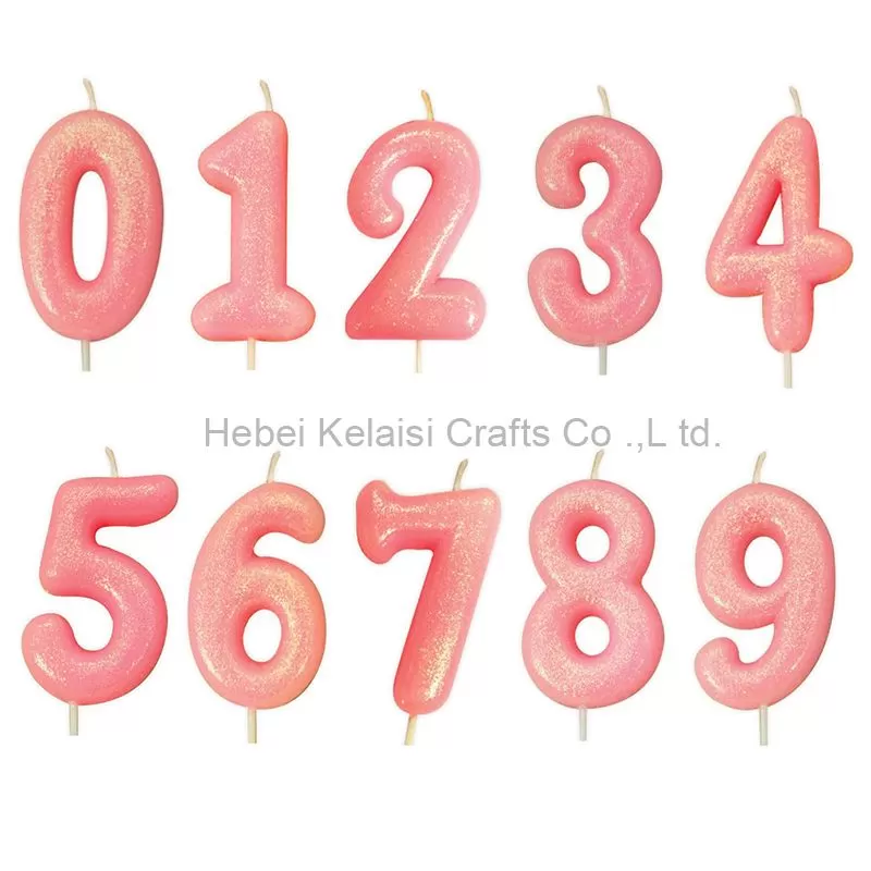 Luxury Pink Birthday Number Candle Sets