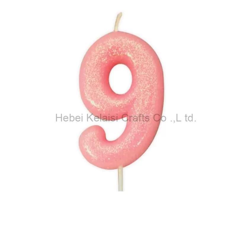 Luxury Pink Birthday Number Candle Sets