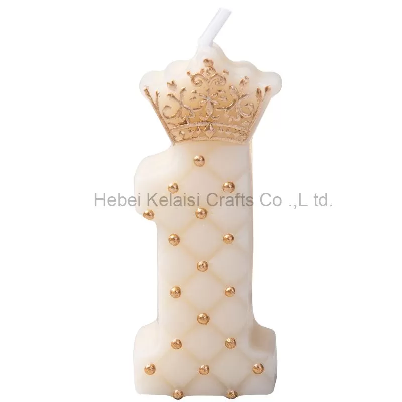 White Crown Creative Birthday Digital Candle