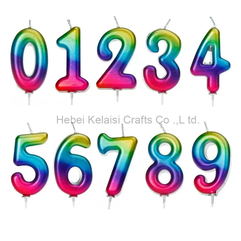 Mixed Digital Cake Number Candle