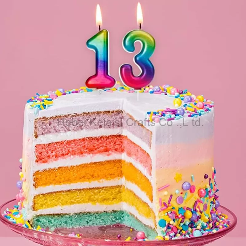 Mixed Digital Cake Number Candle