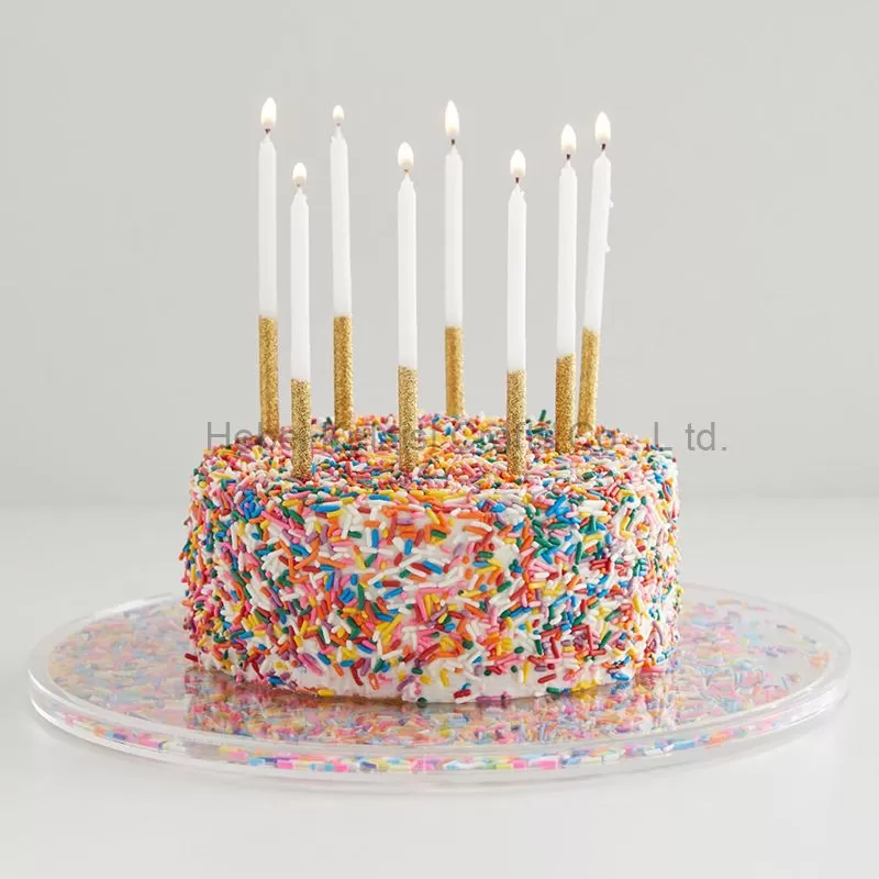 happy birthday long thin glitter cake candles