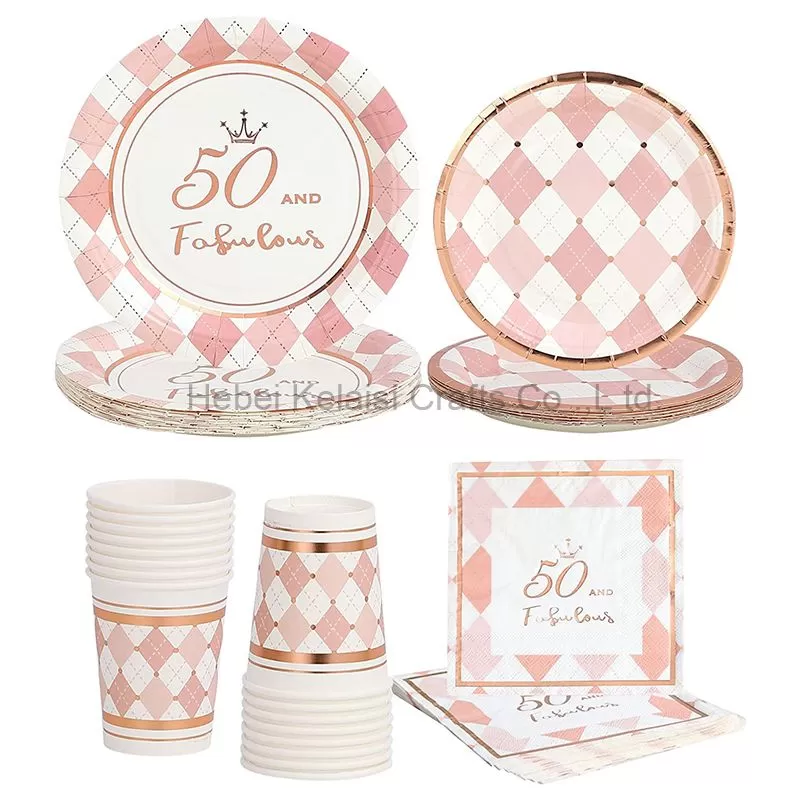 50th Birthday Plates and Napkins Party Supplies