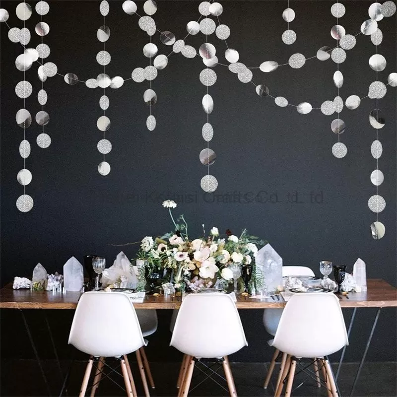 Silver wafer party wall decoration