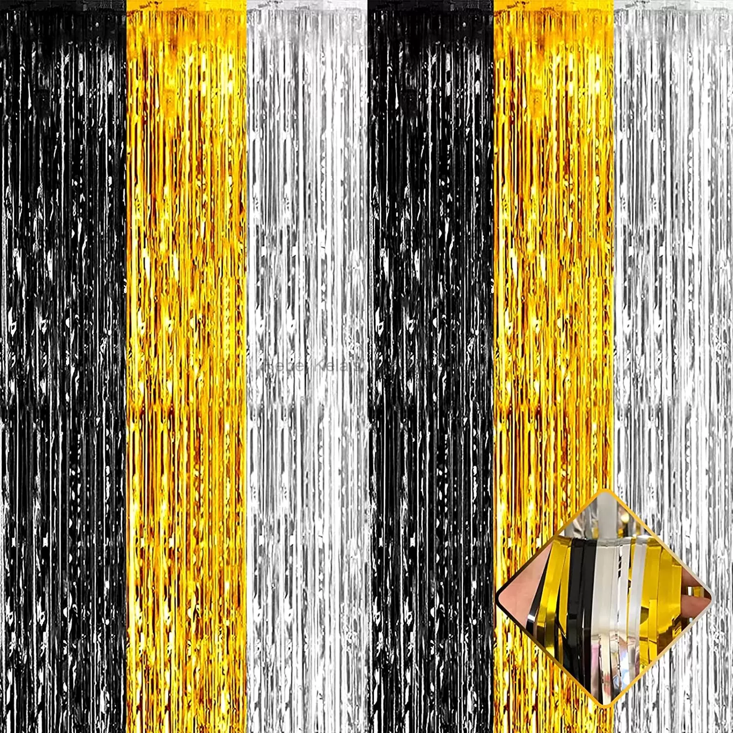 1*2.5m curtain metallic foil party supplies