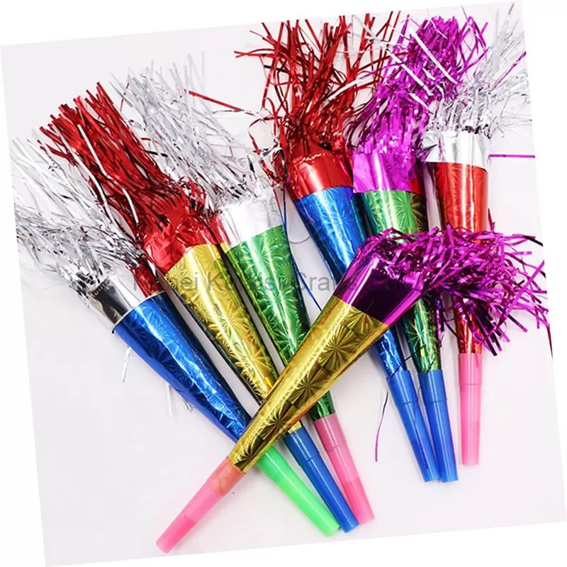 Assorted Foil Party Blowers Horn