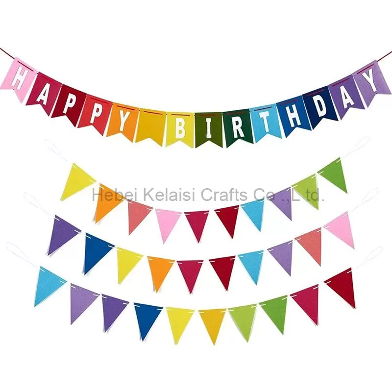 Happy Birthday Banner Rainbow Party Supplies