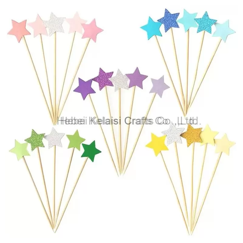 11Colors star Cake decoration Cupcake Toppers