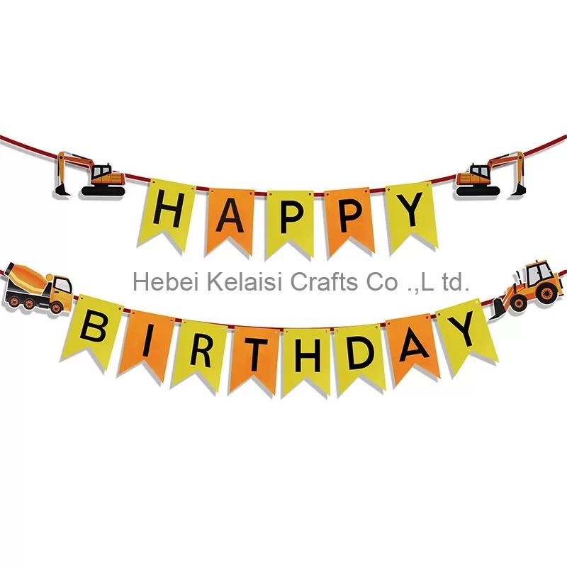 construction theme party decorations paper banner