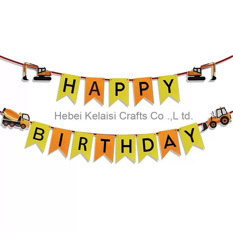 construction theme party decorations paper banner