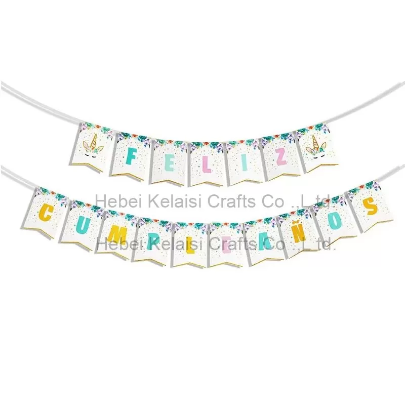 Unicorn Themed Party Favors Decorations Banner