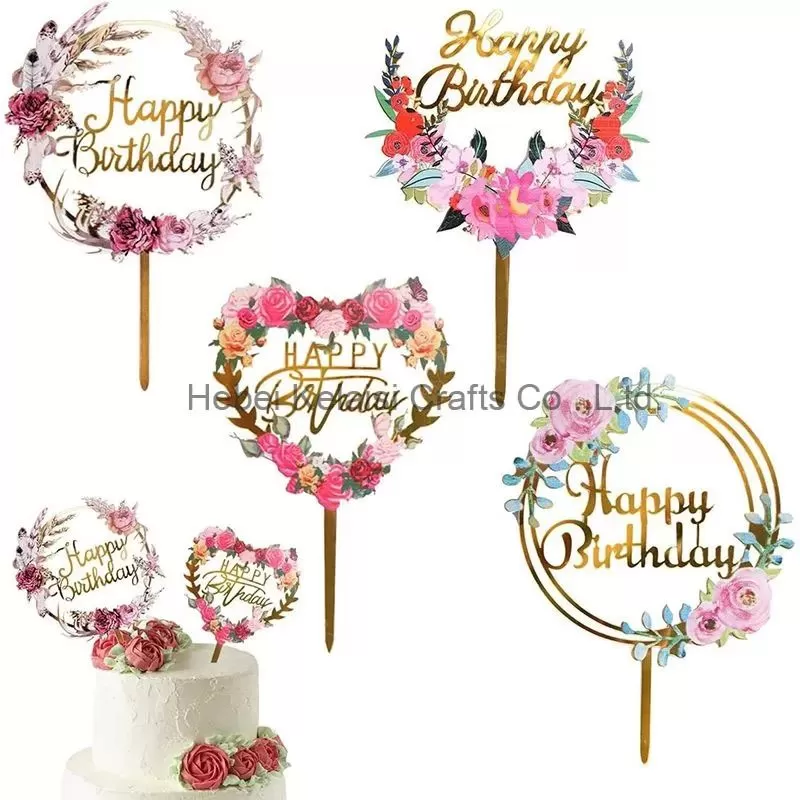 Happy Birthday Cake Decoration Toppers Supplies