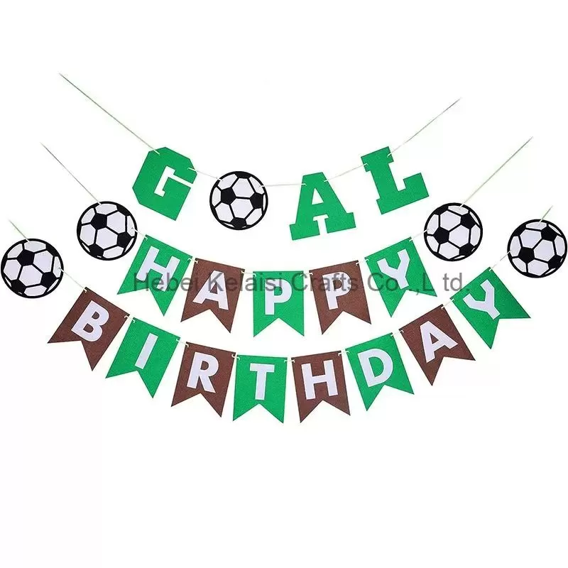 Soccer Themed Banner for Boys Girls Birthday