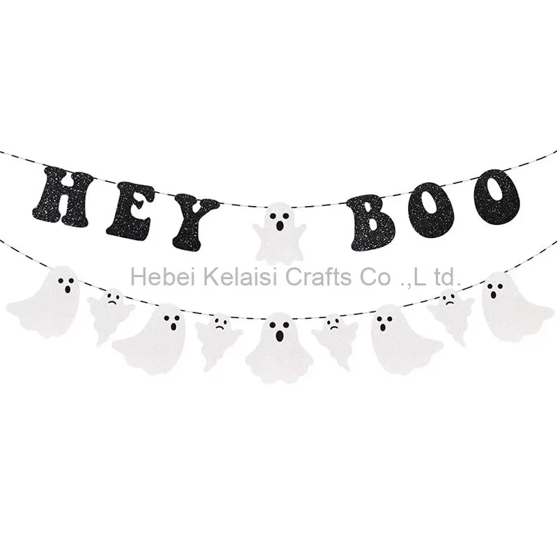 Hey Boo Banner Halloween Party Decorations