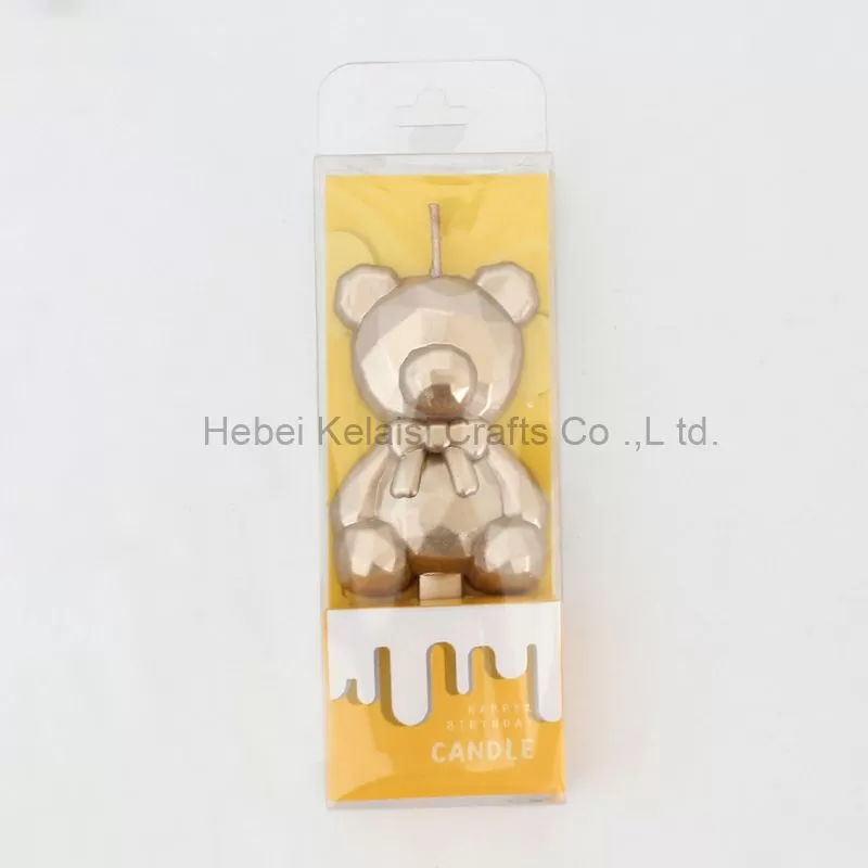 Christmas Popular Three Dimensional Diamond Bear Party Cake Candles