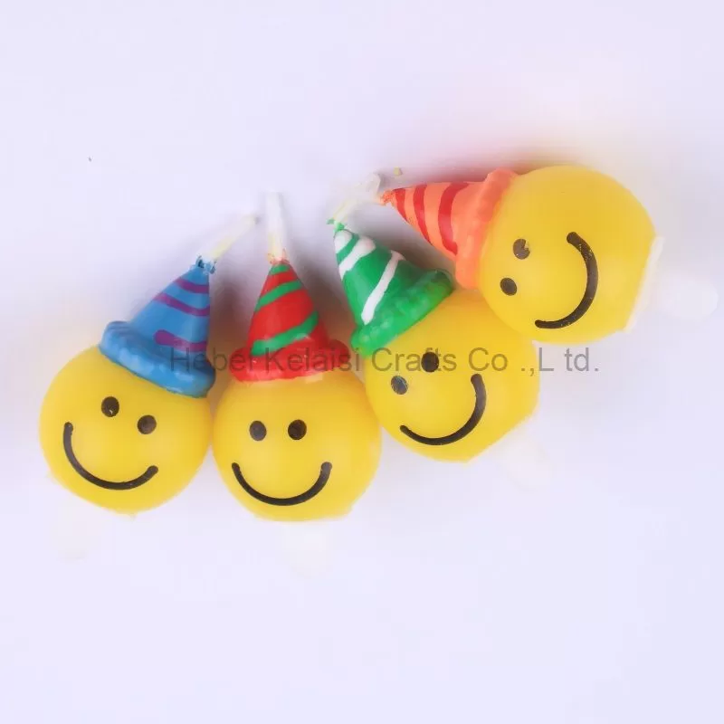 3D Emoticon Smiley Face Smile Birthday Cake Candles