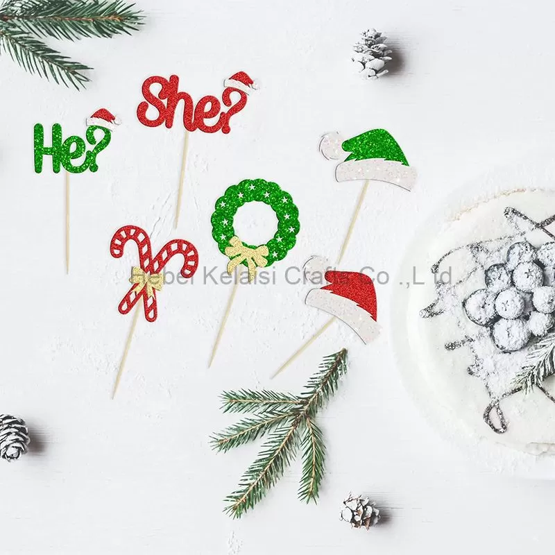 Most Popular Christmas glitter cake topper