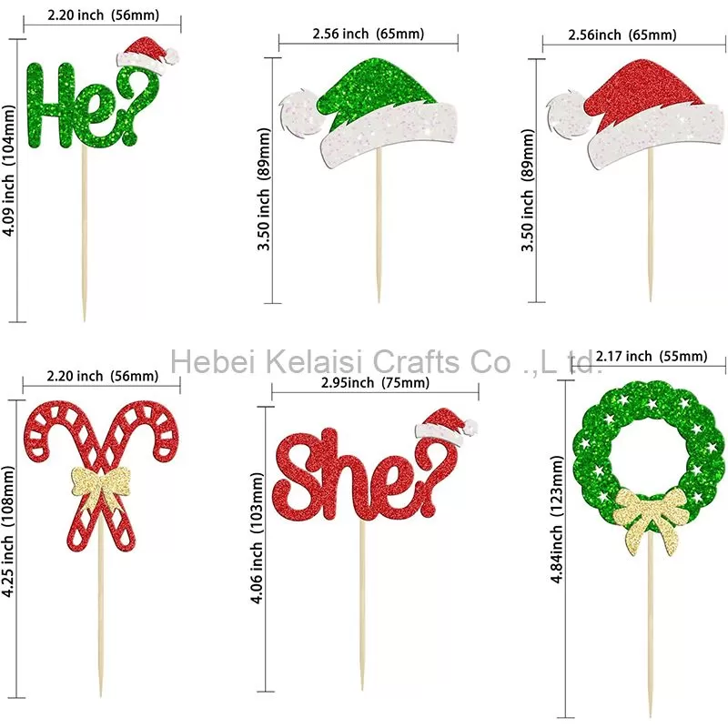 Most Popular Christmas glitter cake topper