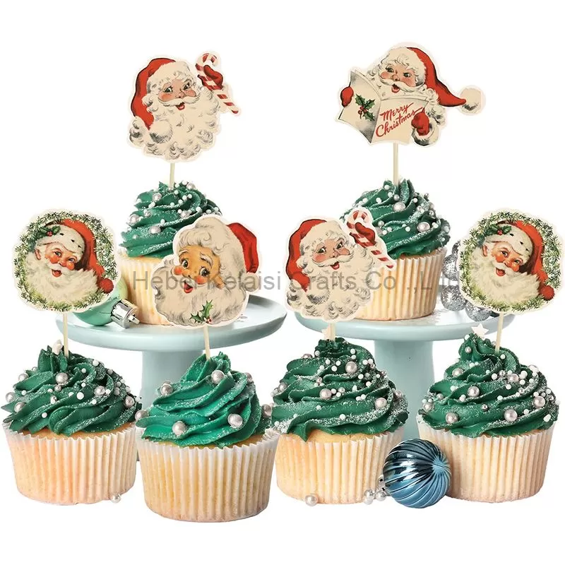 36Pcs Merry Christmas Cupcake Toppers