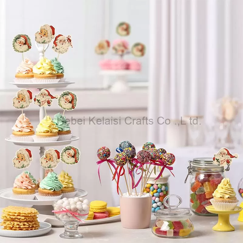 36Pcs Merry Christmas Cupcake Toppers