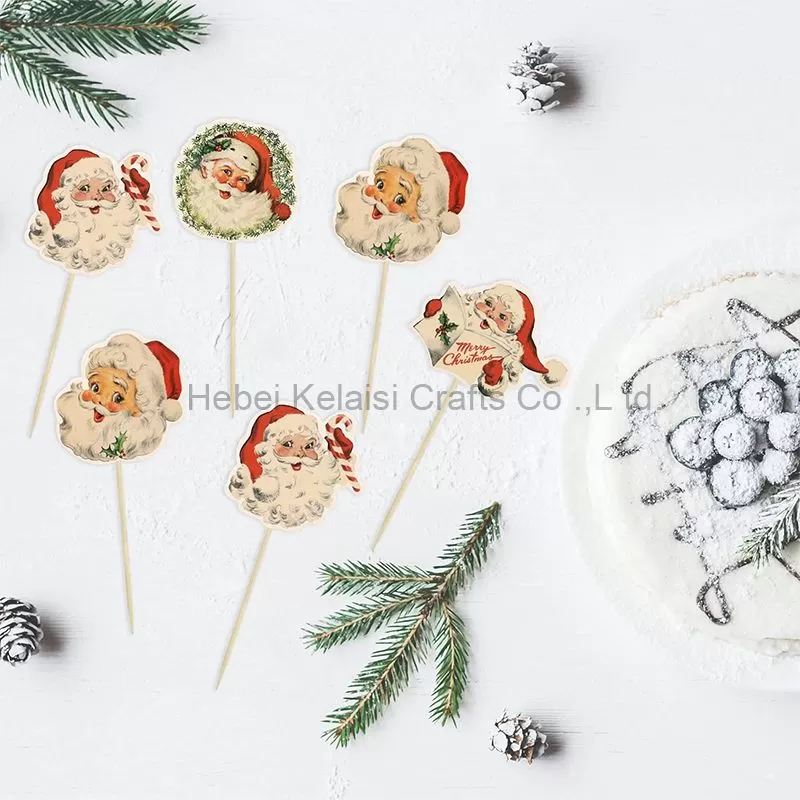 36Pcs Merry Christmas Cupcake Toppers