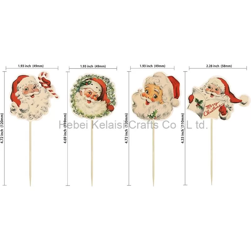 36Pcs Merry Christmas Cupcake Toppers