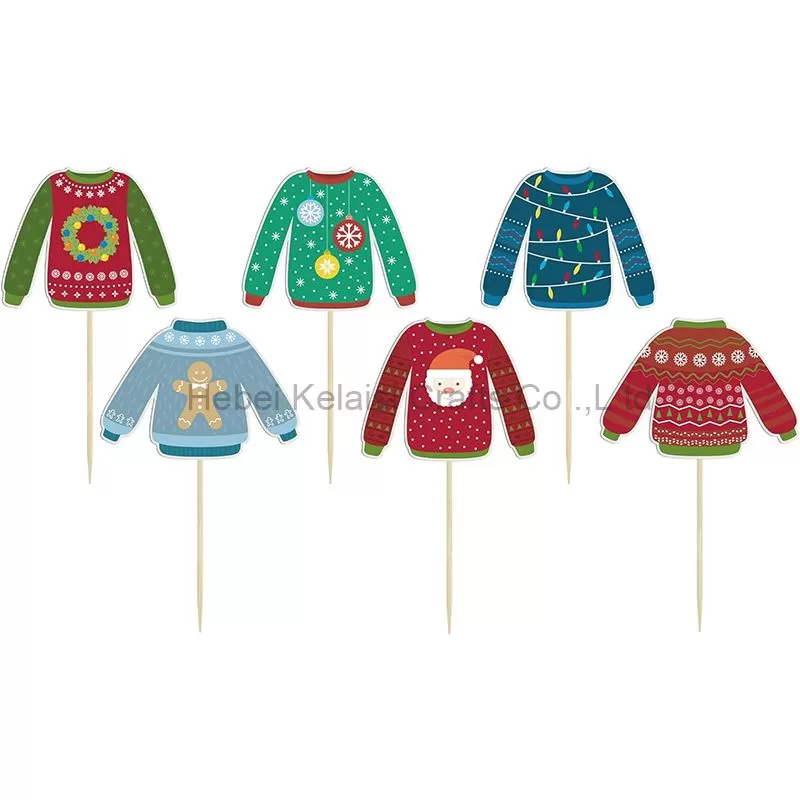 Ugly Sweater Cupcake Toppers