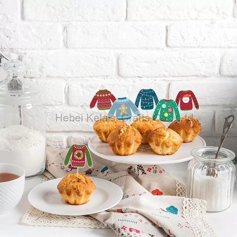 Ugly Sweater Cupcake Toppers