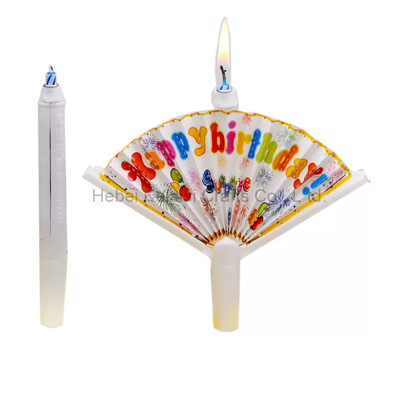 creative votive Fan shape surprise banner candles
