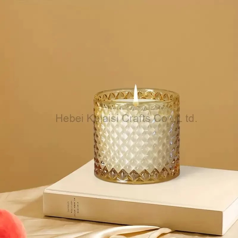 8oz Luxury Crystal Glass Scented Aromatherapy Candle Set