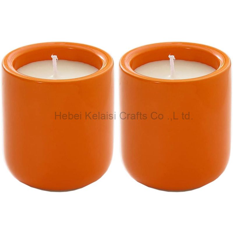 6 oz Glazed White Ceramic Scented Candle