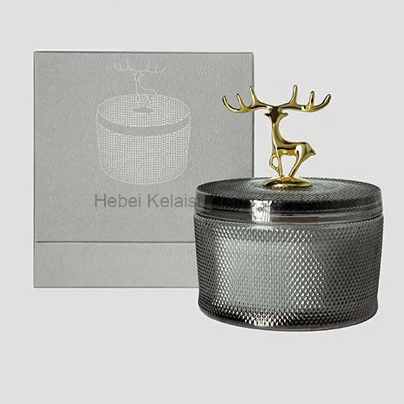 Unique Antler Hammered Glass Scented Candle