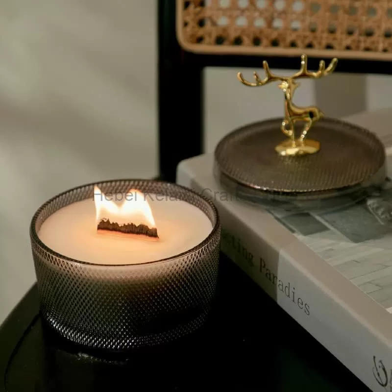 Unique Antler Hammered Glass Scented Candle