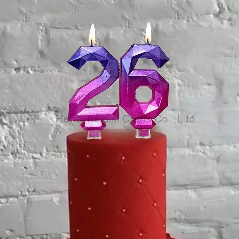 Dazzle diamond metal digital birthday candle