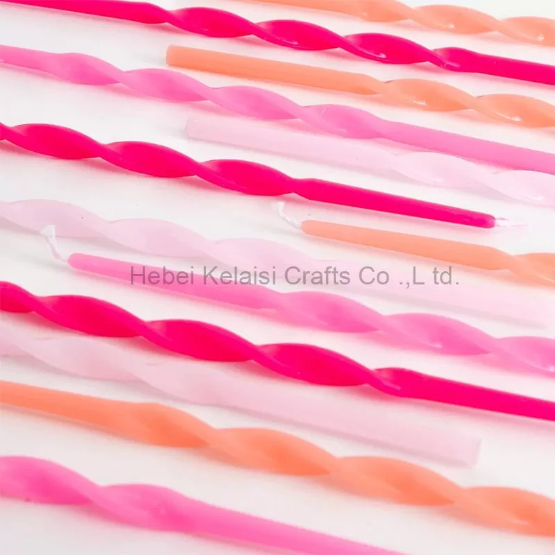Mixed Color Twisted Long Birthday Candles