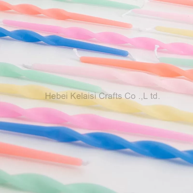 Mixed Color Twisted Long Birthday Candles