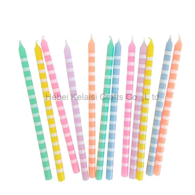 6-inch Luxury Stripe Birthday Cake Candles