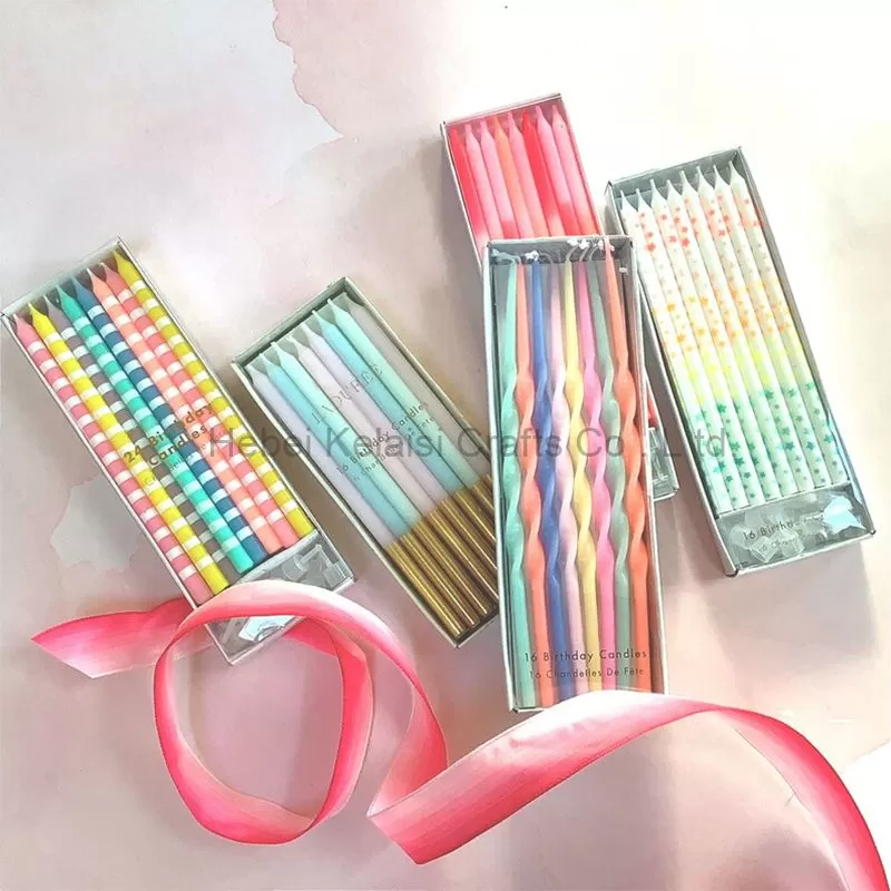 6-inch Luxury Stripe Birthday Cake Candles